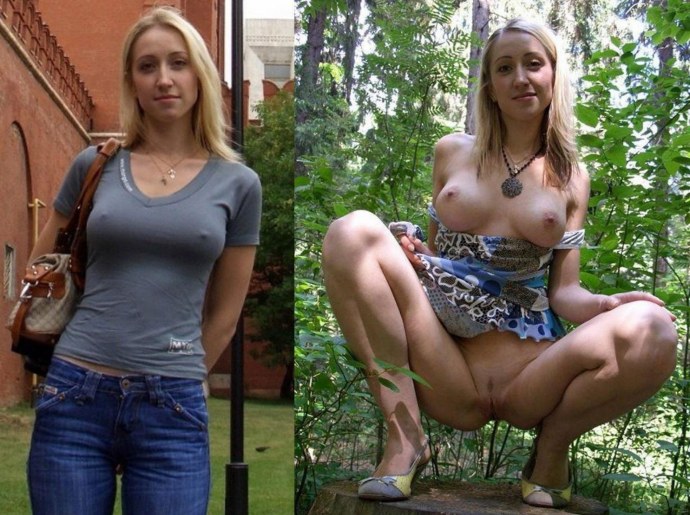 Одетые и раздетые порнозвезды