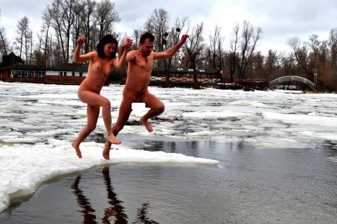 Моржевание женщины голые