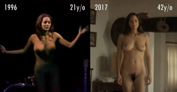 Голая Марион Котияр в фильме такси