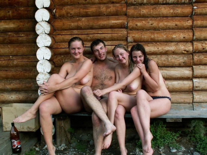 Трах русских баб в бане