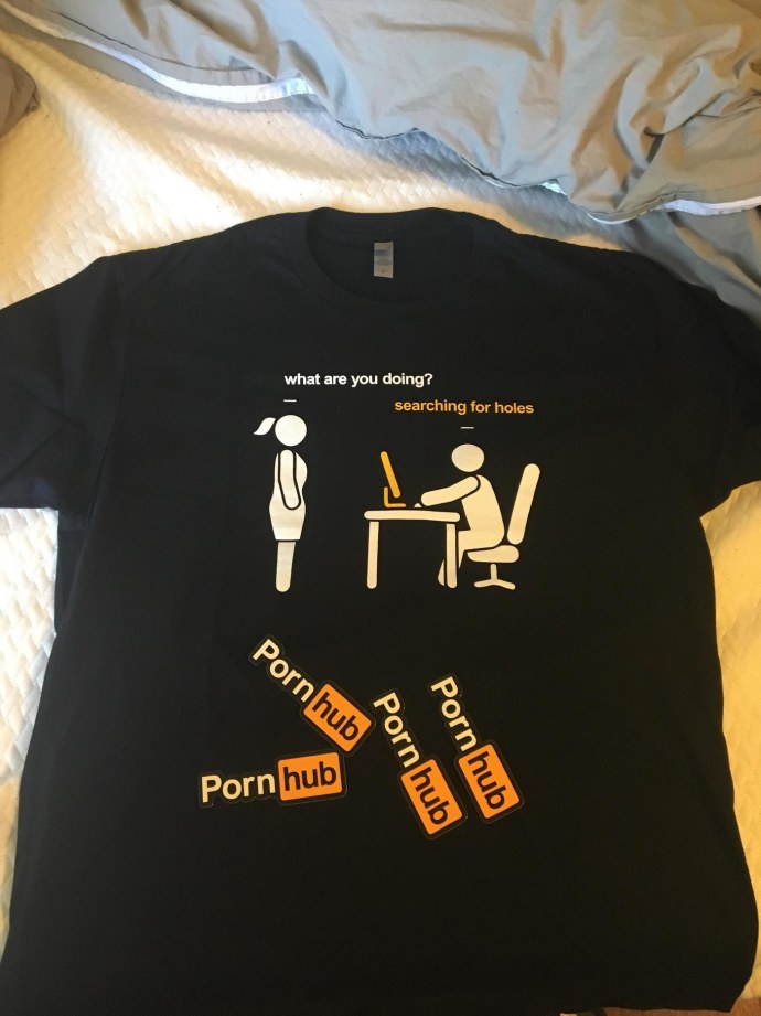 Футболка с надписью pornohab