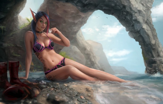 World of Warcraft эльфийка