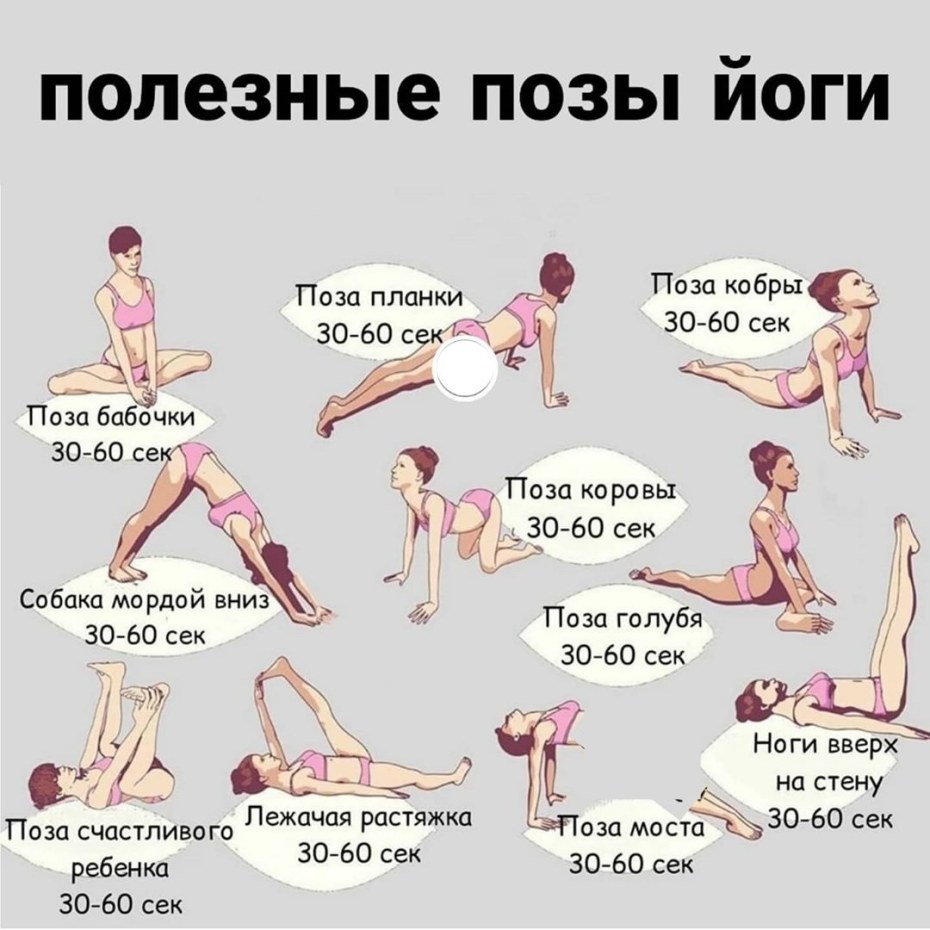 Позы для йоги для начинающих для похудения