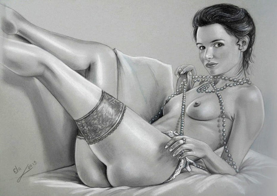 Рисованные голые женщины с волосатой киской