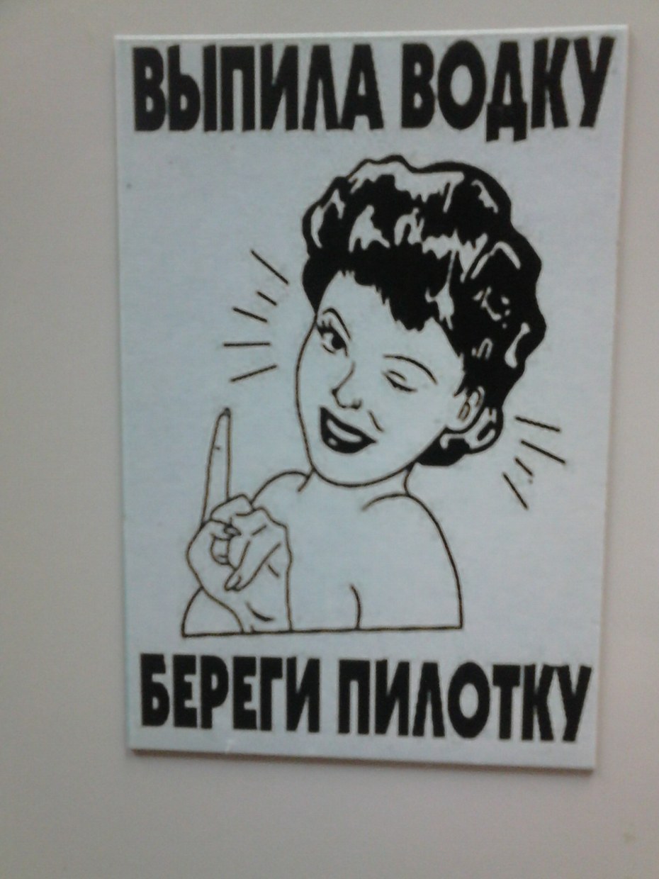 Выпила водку береги и пилотку
