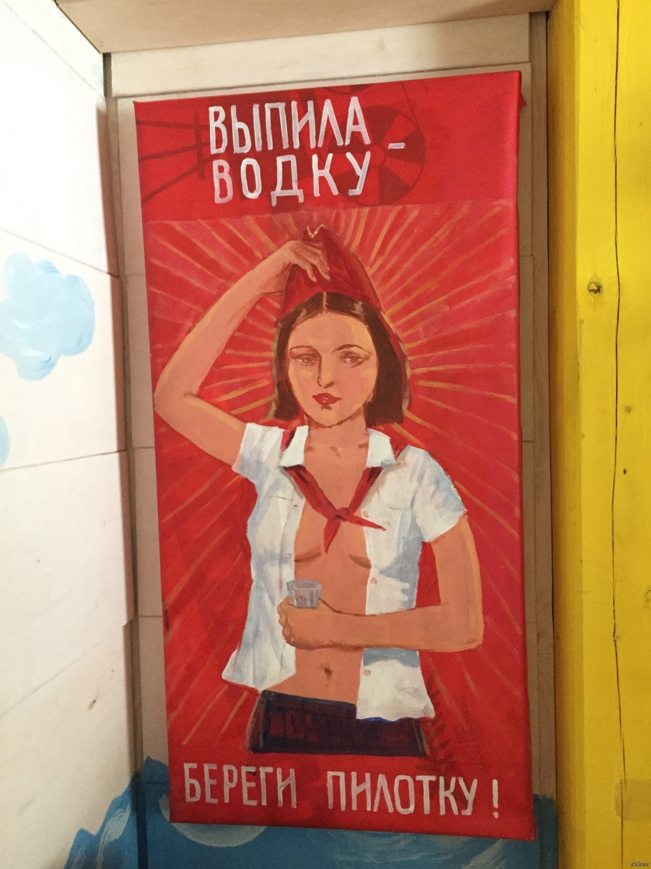 Плакат выпила водку береги пилотку
