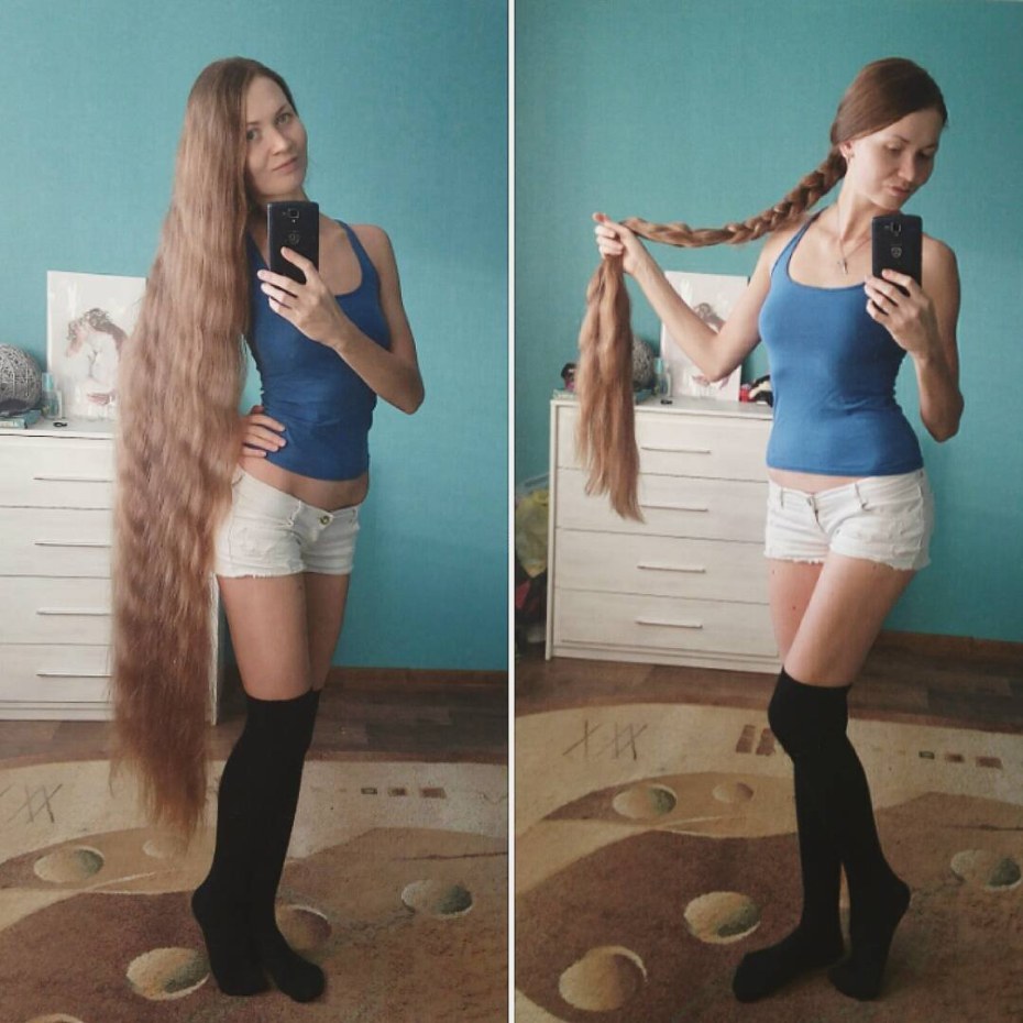 Даша Губанова длинные волосы