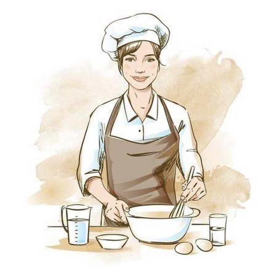 Кондитер иллюстрация акварель