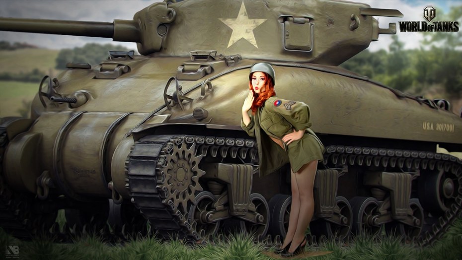 World of Tanks т34 девушка