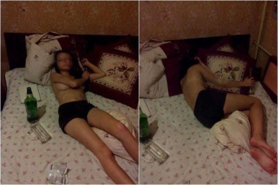 Алёна Бобр в лифчике