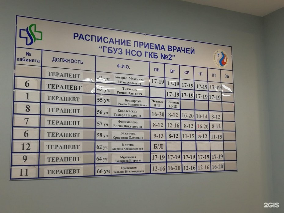 Расписание врачей в поликлинике